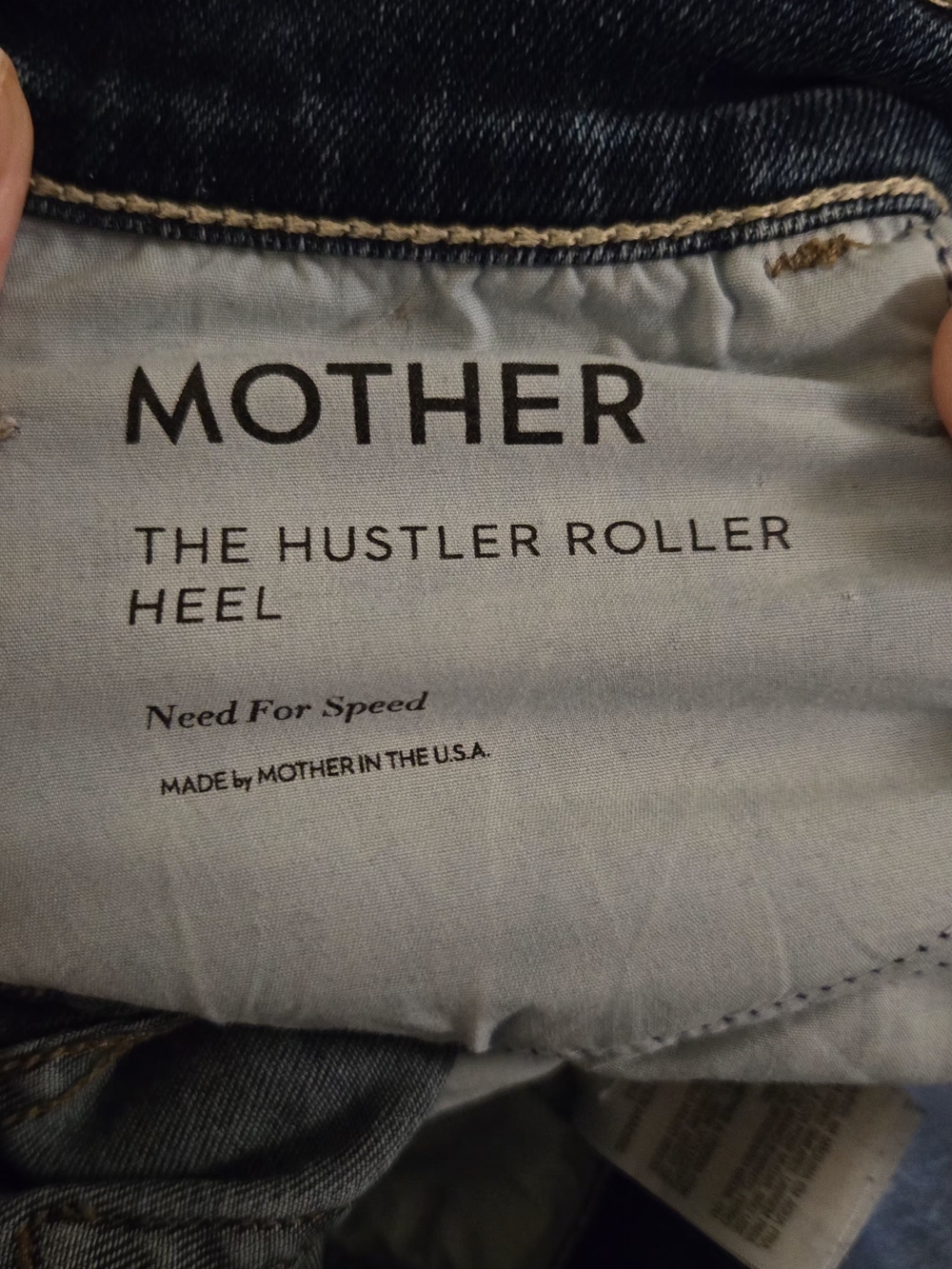 MOTHER Hustler Roller Heel Flare Jeans 27 High Rise Dark Wash Long Inseam - Picture 2 of 8